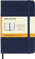 Carnet Moleskine Pocket 90x140mm ligné couverture rigide bleu saphir