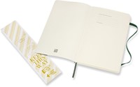 Carnet Moleskine large 130x210mm pointillé couverture souple vert myrte-2