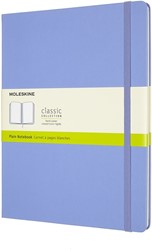 Carnet Moleskine XL 190x250mm uni couverture bleu hortensia