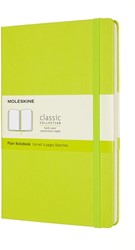 Carnet Moleskine large 130x210mm uni couverture rigide vert citron