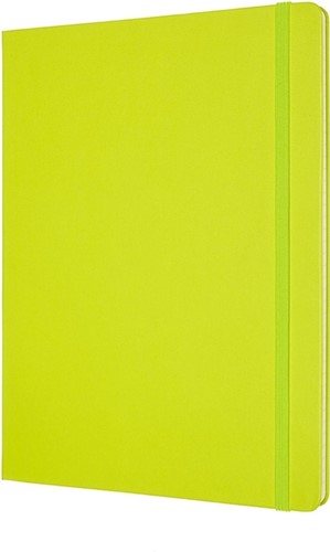 Carnet Moleskine XL 190x250mm ligné couverture rigide vert citron-2
