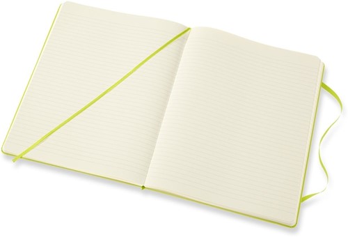 Carnet Moleskine XL 190x250mm ligné couverture rigide vert citron-3