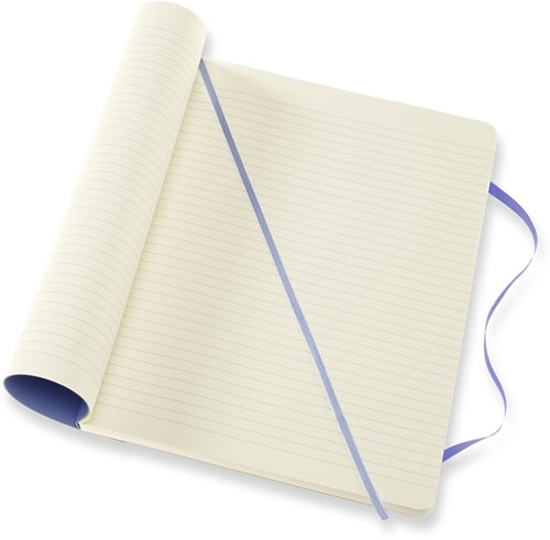 Carnet Moleskine XL 190x250mm ligné couverture souple bleu hortensia-3