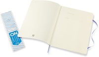 Carnet Moleskine XL 190x250mm ligné couverture souple bleu hortensia-2