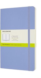 Carnet Moleskine large 130x210mm uni couverture souple bleu hortensia