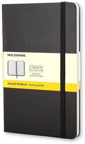 Carnet Moleskine Pocket 90x140mm carreau 5x5mm couverture rigide noir