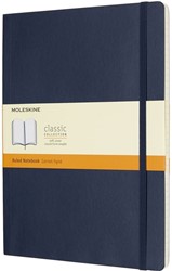 Carnet Moleskine XL 190x250mm ligné couverture souple bleu saphir