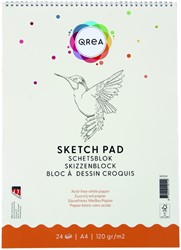 Bloc à croquis Qrea A4 24 feuilles 120g spirale