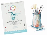 Bloc aquarelle Qrea 24x32cm 20 feuilles 200g spirale-1