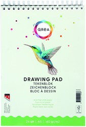 Bloc à dessin Qrea A5 24 feuilles 160g spirale
