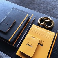 Bloc Rhodia A5 ligné + marge 80 feuilles 80g orange-1
