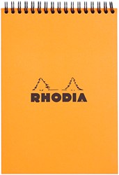 Bloc Rhodia A5 ligné 160 pages 80g spirale orange