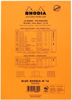 Bloc Rhodia A5 ligné + marge 80 feuilles 80g orange-3