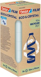 Ruban adhésif Tesa eco & crystal 59044 19mmx33m transparent 8 rouleaux