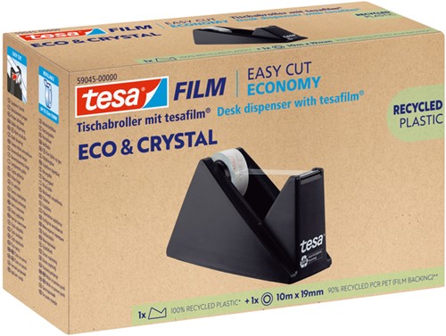 Dévidoir ruban Tesa eco & crystal 59045 noir 1 rouleau 19mmx10m-2
