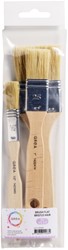 Brosses plates Qrea soie de porc set 3 largeurs