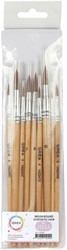 Pinceaux Qrea poil synthétique set 10 largeurs