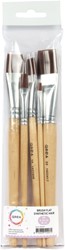 Pinceaux Qrea poil synthétique set 5 largeurs