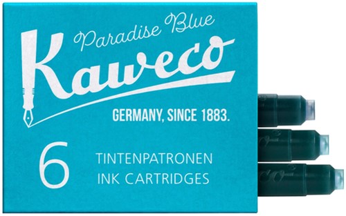 Cartouche d'encre Kaweco turquoise boîte 6 pièces