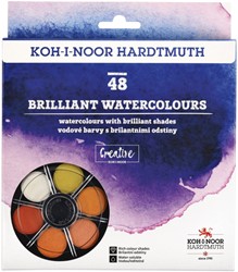 Peinture à l'eau Koh-i-Noor Brillant blister 48 couleurs assorti