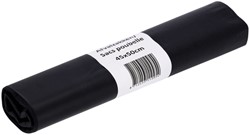 Garbage bag Cleaninq 45x50cm LDPE recycled T25 15L black roll of 20 pieces
