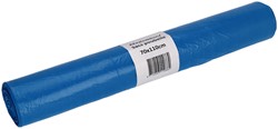 Sac poubelle Cleaninq 70x110cm HDPE Recycled T25 120L bleu rouleau de 20 pièces
