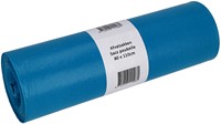 Garbage bag Cleaninq 80x110cm LDPE recycled T60 140L blue roll of 20 pieces