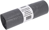 Sac poubelle Cleaninq 60x80cm LDPE Recycled T30 60L avec bande à tirer gris rouleau 25 pièces