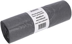 Garbage bag Cleaninq 60x80cm LDPE recycled T30 60L with pull tape gray roll of 25 pieces