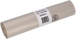 Sac poubelle Cleaninq 60x80cm LDPE Recycled T50 60L transparent rouleau 20 pièces