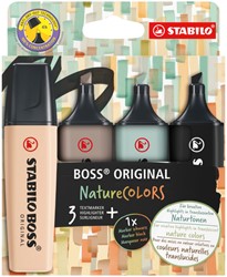 Surligneur STABILO BOSS 70/4 NatureCOLORS étui 4 pièces