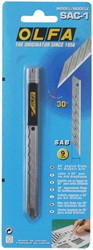 Couteau sécable Olfa-1 9mm avec corps emétal blister 1 pièce