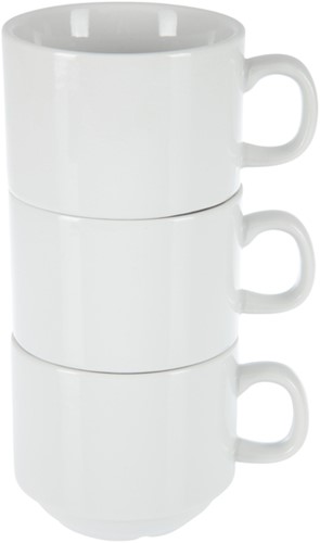 Teacup Olympia Whiteware 200 ml box 12 pieces white-2