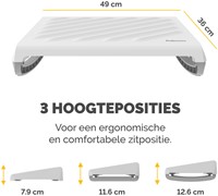 Repose-pieds Fellowes Breyta blanc-1