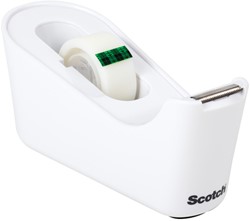 Dévidoir Scotch C18 blanc + 1 rouleau ruban Magic 19mmx33m
