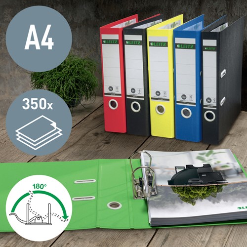 Classeur à levier Leitz 180° Recycle A4 55mm carton jaune-2
