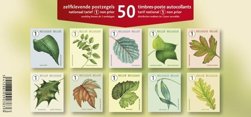 Postzegel Belgie Waarde 1 zelfklevend non-prior 5x10 stuks