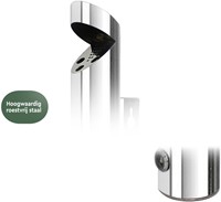 Asbak BRASQ wand AT200 RVS-4