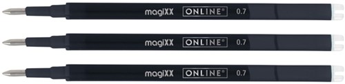 Recharge stylo gel Online MagiXX Medium noir blister 3 pièces-2