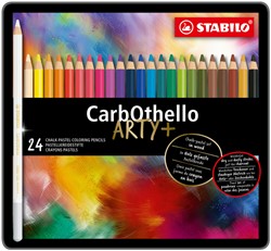Crayon craie pastel STABILO CarbOthello assorti boîte 24 pièces