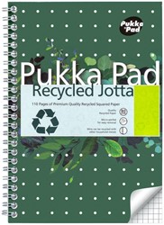 Bloc-notes Pukka Pad Jotta A5 carreau 5x5mm 110 pages 80g vert