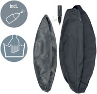 Actieve zitbal Leitz Ergo 75cm anti-rol donkergrijs-14
