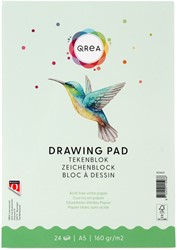 Bloc à dessin Qrea A5 24 feuilles 160g collé
