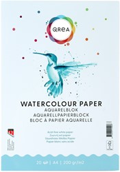 Bloc aquarelle Qrea A4 20 feuilles 200g collé