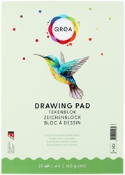 .Bloc à dessin Qrea A4 24 feuilles 160g collé