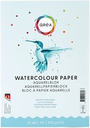 Bloc aquarelle Qrea A5 20 feuilles 200g collé