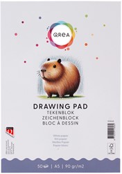 Bloc à dessin Qrea A5 50 feuilles 90g collé