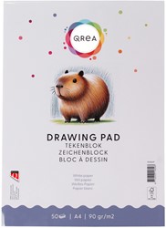Bloc à dessin Qrea A4 50 feuilles 90g collé