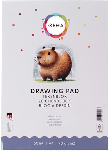 Bloc à dessin Qrea A4 50 feuilles 90g collé