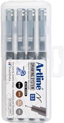 Fineliner Artline technique 0.5mm assorti